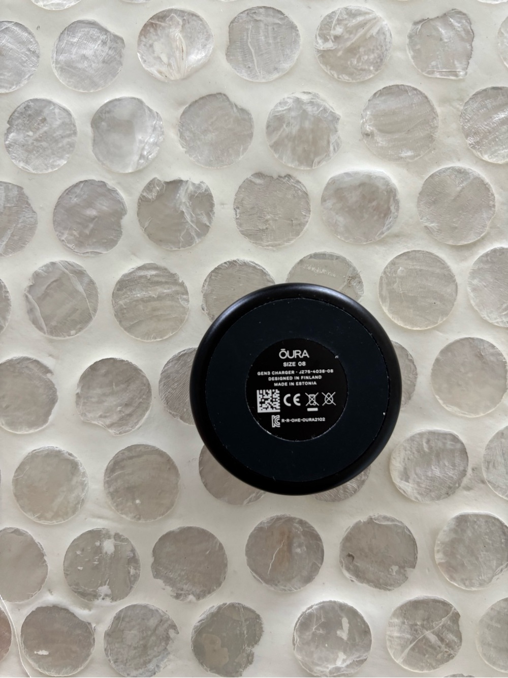 Generation 3 Oura Ring Black Charger - Size 8
